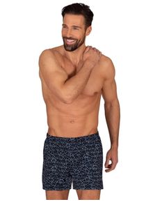 TRIGEMA Herren Boxershorts "TRIGEMA Boxer-Shorts mit freundlichem Smiley-Muster", Gr. XXXL, blau, 100% Baumwolle, Unterhosen