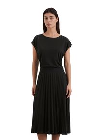 Marc O'Polo MARC O'POLO Damen Jerseykleid "und plissiertem Rock", schwarz, Gr. S, unifarben, Obermaterial: 72% Lyocell, 28% Polyester; Futter: 100% Nicht