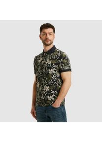 PME-Legend PME LEGEND Herren Poloshirt "Short sleeve polo printed fine pique", grau, casual, Gr. XL, geblümt, Jersey, Obermaterial: 100% Baumwolle, Shirts, mit