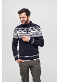 Brandit Herren Rundhalspullover "Brandit Herren Troyer Norweger", blau, klassisch, Gr. S, mehrfarbig, 100% Polyacryl, Pullover