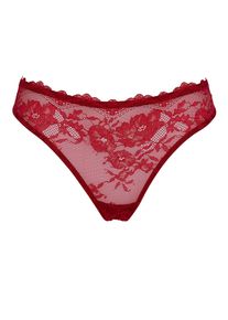 After Eden Damen String "TULIEN", Gr. XL, rot, Obermaterial: 90% Polyamid, 10% Elasthan, unifarben, gemustert, leicht transparent, Unterhosen, mit