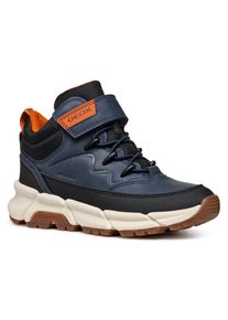 Geox Kinder Winterboots "J FLEXYPER PLUS BOY ABX", Gr. 38, blau, Lederimitat, Textil, casual, Schuhe, Sneaker, Freizeitschuh mit Geox Spezial Membrane