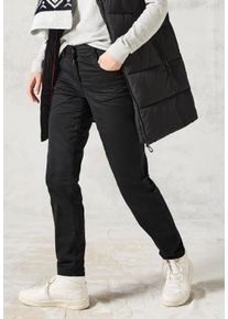 Cecil Damen Chinohose "Style SCARLETT", grau, casual, Gr. 31, unifarben, Web, Obermaterial: 96% Baumwolle, 4% Elasthan, Hosen, mit Stretch
