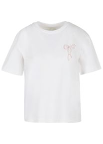 MISS TEE Herren T-Shirt "Miss Tee Bow Oneliner Tee", weiß, casual, Gr. M, bedruckt, 100% Baumwolle, Shirts