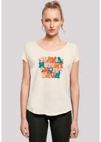 F4NT4STIC Damen T-Shirt "Mothers Day Floral Accent Mom Life", weiß, casual, Gr. L, Obermaterial: 100% Baumwolle, Shirts, Premium Qualität