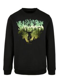 F4NT4STIC Herren Rundhalspullover "F4NT4STIC Herren", schwarz, casual, Gr. L, unifarben, 50% Baumwolle, 50% Polyester, Pullover