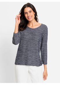 Inspirationen Damen 3/4-Arm-Shirt "3/4-Arm-Shirt", blau, Gr. 36, meliert, 65% Viskose, 35% Polyamid, Shirts