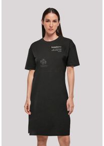 F4NT4STIC Damen Shirtkleid "happiness", schwarz, casual, Gr. XXL, Obermaterial: 100% Baumwolle, Kleider, Print
