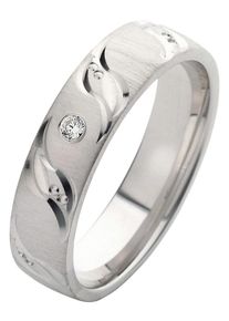 Firetti Trauring "Schmuck Geschenk Hochzeit Ehering "LIEBE"", 18,mit Zirkonia, Silber 925 (Sterlingsilber), 5,0mm, silber, Silber 925