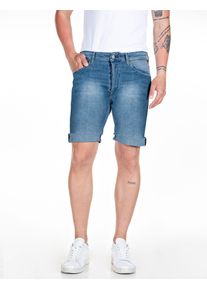Replay Herren Shorts, blau, casual, Gr. 33, Denim/Jeans, Obermaterial: 94% Baumwolle, 4% Elastomultiester, 2% Elasthan, Hosen, im klassischen