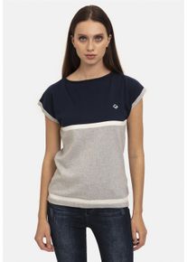 Damen T-Shirt "Thaiss", grau, casual, Gr. L, SIR RAYMOND TAILOR, gestreift, 100% Baumwolle, Shirts, mit klassischem Rundhalsausschnitt