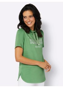 Inspirationen Damen Kurzarmshirt "Shirt", grün, Gr. 36, unifarben, 50% Modal, 44% Polyester, 6% Elasthan, Shirts