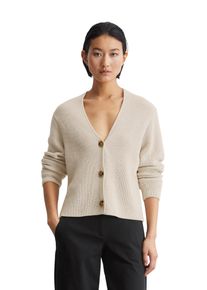 Marc O'Polo MARC O'POLO Damen Cardigan "aus Heavy-Weight-Organic-Cotton", beige, casual, Gr. XXL, unifarben, Obermaterial: 100% Baumwolle, Strickjacken