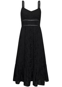 Lascana Damen Midikleid, schwarz, modisch, Gr. 40, unifarben, Web, Obermaterial: 100% Baumwolle. Futter: 100% Baumwolle, Kleider, mit sommerlicher
