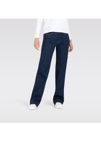 MAC Damen Weite Jeans "Dream Wide authentic", blau, casual, Gr. 36, unifarben, Denim/Jeans, Obermaterial: 90% Baumwolle, 7% Elastomultiester, 3%