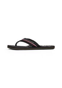 Tommy Hilfiger Herren Zehentrenner "Tommy Hilfiger WEB BEACH SANDAL", Gr. 42, schwarz, Textil, sportlich, Schuhe, Sommerschuh, Badeschuh mit