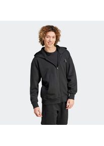 Herren Kapuzensweatshirt "M A SZN FL FZ", schwarz, sportlich, Gr. S, adidas Sportswear, Obermaterial: 70% Baumwolle, 30% Polyester, Sweatshirts,