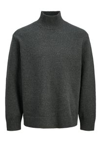 Jack & Jones JACK & JONES Herren Stehkragenpullover "JORSOFT KNIT HIGH NECK", grau, modisch, Gr. S, meliert, Strick, Obermaterial: 55% Baumwolle, 22% Polyester,