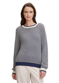 BETTY & CO BETTY & CO Damen Strickpullover "Betty & Co Strickpullover mit Rippbündchen", blau, casual, Gr. 46, Strick, Obermaterial: 57% Baumwolle, 43%