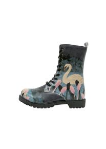 DOGO Damen Schnürboots "Zipsy With Elegance Damen Stiefel / Female", Gr. 38, blau, Lederimitat, Schuhe, Vegan