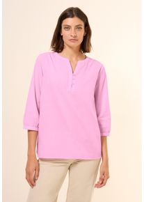 Cecil Damen Shirtblusecherry blossom pink, casual, Gr. XXL, unifarben, Web, 100% Baumwolle, Blusen, mit 3/4 Ärmeln