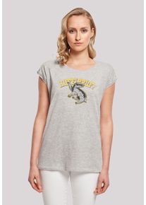 F4NT4STIC Damen T-Shirt "Harry Potter Hufflepuff Sport Emblem", grau, casual, Gr. S, Obermaterial: 100% Baumwolle, Shirts, Print