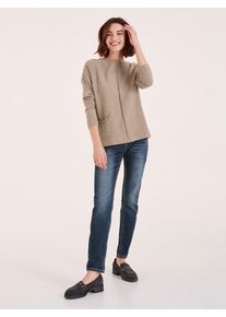 Heine Damen Strickpullover "Pullover", grau, Gr. 34, unifarben, 45% Viskose, 30% Polyamid, 25% Polyester, Pullover