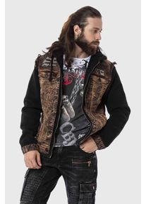 Cipo & Baxx CIPO & BAXX Herren Jeansjacke "Jacke", braun, casual, Gr. XL, unifarben, 98% Baumwolle;2% Elasthan, Jacken, im trendigen Design