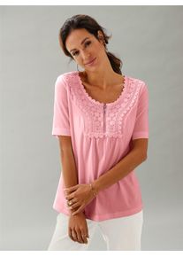 Inspirationen Damen Kurzarmshirt "Shirt", rosa, Gr. 36, unifarben, 50% Baumwolle, 50% Modal, Shirts