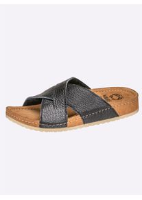 MUBB Damen Hausschuh, Gr. 37, schwarz, Leder, modisch, Schuhe