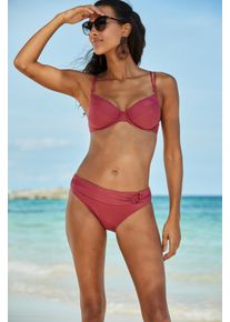 s.Oliver Damen Bikini-Hose "Rome", rot, Gr. 40, unifarben, Microfaser, Polyamid, Microfaser, Badehosen, mit Umschlagbund