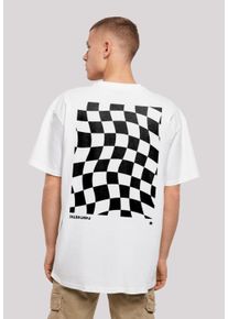F4NT4STIC Herren T-Shirt "Wavy Schach Muster", weiß, casual, Gr. XXXL, Obermaterial: 100% Baumwolle, Shirts, Print