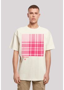 F4NT4STIC Herren T-Shirt "Karo Pink", beige, casual, Gr. XXXL, Obermaterial: 100% Baumwolle, Shirts, Print