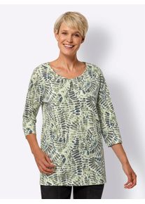 Classic Basics Damen Longshirt "Longshirt", grau, Gr. 54, gemustert, mehrfarbig, bedruckt, 100% Baumwolle, Shirts