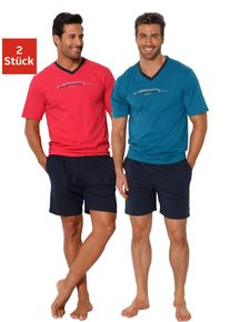 Herren Pyjama, AUTHENTIC LE JOGGER, Gr. 44, bunt, Jersey, Obermaterial: 100% Baumwolle, unifarben, Basic, Homewear-Sets, Schlafanzug mit Frontprint