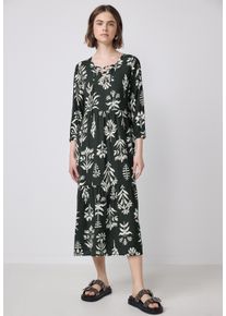 Damen Midikleiddesert pine grün, casual, Gr. 42, STREET ONE STUDIO, geblümt, Stoff, 100% Viskose, Kleider, mit allover Blumenprint