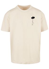 Merchcode Herren T-Shirt "Merchcode Herren Love In The Air Heavy Oversize Tee", beige, casual, Gr. XS, bedruckt, 100% Baumwolle, Shirts