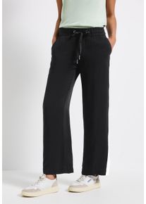 Street One Damen Jogger Pants, schwarz, casual, Gr. 44, unifarben, Stoff, 100% Viskose, Hosen, Middle Waist