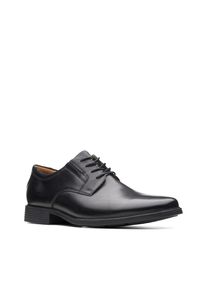 Clarks Herren Schnürschuh "Tilden Plain", Gr. 41, schwarz, Leder, elegant, Schuhe, Freizeitschuh, Halbschuh, Schnürschuh mit komfortablem Fußbett