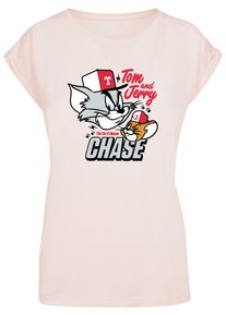 ABSOLUTE CULT Herren T-Shirt "ABSOLUTE CULT Damen Ladies Tom and Jerry - Chase T-Shirt", pink, casual, Gr. S, bedruckt, 100% Baumwolle, Shirts
