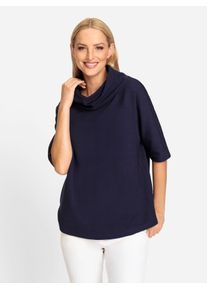 Heine Damen Oversize-Shirt "Oversized Shirt", blau, Gr. 36, unifarben, 70% Viskose, 25% Polyamid, 5% Elasthan, Shirts