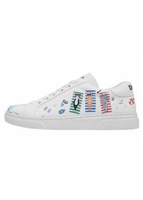 DOGO Damen Sneaker "Ace Sneakers Cats On The Beach Damen Sneaker / Female", Gr. 39, weiß, Lederimitat, casual, Schuhe, Vegan