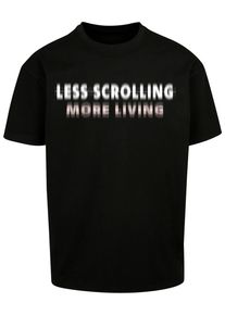2Y STUDIOS Herren T-Shirt "2Y Studios Herren Less Scrolling Oversize Tee", schwarz, casual, Gr. XL, bedruckt, 100% Baumwolle, Shirts