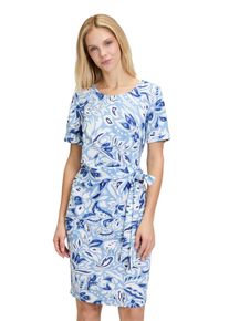 Cartoon Damen Druckkleid "Cartoon Casual-Kleid mit Muster", blau, feminin, Gr. 36, Obermaterial: 95% Polyester, 05% Elasthan., Kleider, Design