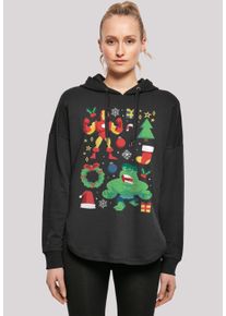 F4NT4STIC Damen Kapuzenpullover "Marvel Universe Iron Man und Hulk Christmas", schwarz, casual, Gr. M, Obermaterial: 100% Baumwolle, Pullover, Print