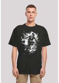 F4NT4STIC Herren T-Shirt "Basketball Splash Sport OVERSIZE TEE", schwarz, casual, Gr. XXXL, Obermaterial: 100% Baumwolle, Shirts, Print