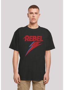 F4NT4STIC Herren T-Shirt "David Bowie Rock Music Band Distressed Rebel", schwarz, casual, Gr. S, Obermaterial: 100% Baumwolle, Shirts, Print
