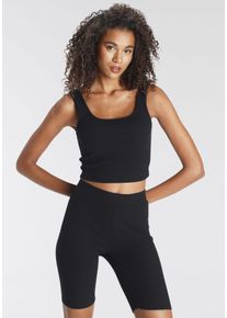 Lascana Damen Shorty, Gr. 44, schwarz, Jersey, Obermaterial: 63% Polyester, 32% Viskose, 5% Elasthan, unifarben, sportlich, Homewear-Sets, bestehend