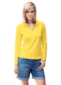 Heine Damen Poloshirt "Poloshirt", gelb, Gr. 36, unifarben, 95% Baumwolle, 5% Elasthan, Shirts