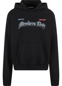 Herren Kapuzensweatshirt "Upscale by Mister Tee Only Members Oversize Hoody", schwarz, Gr. L, UPSCALE BY MISTER TEE, bedruckt, 100% Baumwolle,